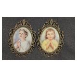 Praying Children Wall Art Prints In Ornate Cast Me