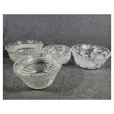 Mikasa Crystal Etched Floral Glass Bowl with Roses