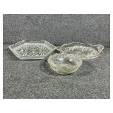 Indiana Glass Gaelic Casters Condiment Clear