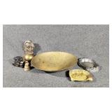 Silver-Plated Bread Dish,Solid Brass Ashtray, Door