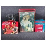 Coke Drinking Glass, Coca-Cola Tin, Toothpick
