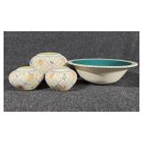 Peach Motif Salt/Pepper & Napkin Holder, Serving