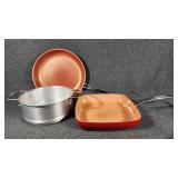 Non-stick Copper Colored Frying Pans, Red Copper