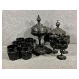 Cameo Black Diamond Point Glassware