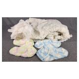 Lace Table Cloths, Handmade Slippers(2)