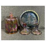 Indiana Carnival Glass Colony Harvest Iridescent