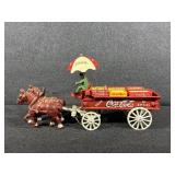 Cast Iron Coca-Cola Horse-Drawn Delivery Wagon