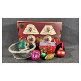 Winter Tealight Lamps(2), Mini Nativity Figurines