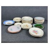 Assorted China plates, Bowls, Tea Cups Saucers
