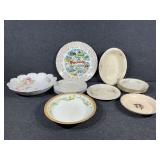Assorted China tea cup saucers, serving bowls