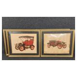 Framed Art Prints Of Antique Automobiles(4)
