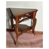 19th Century Victorian Triangle Corner Table