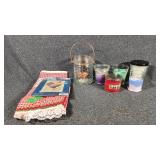 Holiday Quilted Towel, Rooster Cross Stitch Kit