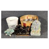 Mushroom Pattern Ceramic Planter, Horse Bookend,