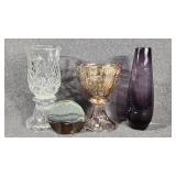 Amethyst Glass Fairy Lamp,24% Lead Crystal Lamp