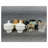 Fenton Hobnail Milkglass Cream and Sugar