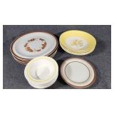 Autumn Gold Salad Plates, Berry Bowls