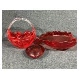 Avon Ruby Red Salt and Pepper Shakers