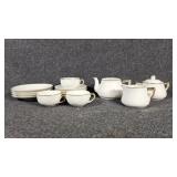 Kids China Tea Set By Meito China Cream W/Gold Ton