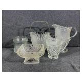 Westmoreland Glass Shell and Jewel Pitcher