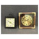 Plastic Trivet Clock , Mid Century Wall Clock