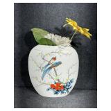 Japanese vase bird with floral