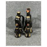 Relco Redware Black Pheasants Cruets
