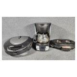 3 Cup Mr. Coffee Pot, Donut Maker, Waffle Maker