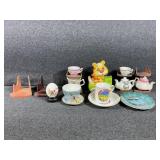 Ceramic-Tea cup & Saucers sets, tea pot, egg,