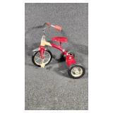 Miniature Doll Sized Red Metal Tricycle