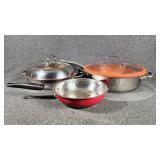 Frying Pan W/Lid, Covered Oval Roaster, Pan