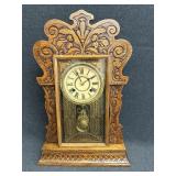 Gingerbread Style Mantel Clock