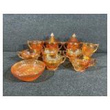 Anchor Hocking Jeanette Glass Optic Marigold glass