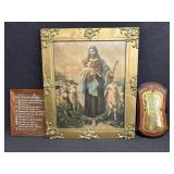 Jesus the Good Shepherd Print , Lord Prayer Plaque