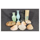Coral Specimen Beach Decor, Sea Shells, Vases(4)