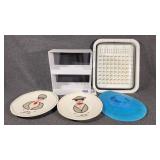 Collapsible Dish Rack, Silicone Suction Lids(5)