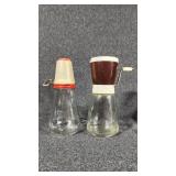 Glass Jar Hand Crank Nut & Spice Grinders {2}