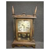 Wooden Mechanical Mantel/Shelf Clock W/Pendulum