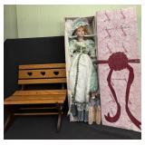 Crimson Porcelain Doll Alice In A Box
