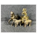 Solid Brass Musical Horse, Horses Figurines
