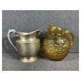 Hammered Silver Plate Creamer Pitcher Footed
