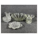 Large Crystal bowl, 3 footed diamond point bowl