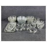 Cut Glass bowls (6), Pressed glass bowls (5),