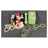 Disney Minnie Mouse Desk Telephone, Green Rotary P