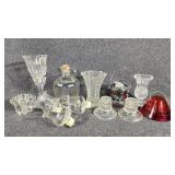 Handled Glass Bottle W/Cork, Glass Vases, Glass Ca