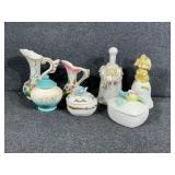 Porcelain Pitcher(2) Bells(2)