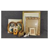 Framed Art Prints, Ceramic Shoe,Gold Tone Music B