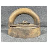 Sad Iron w/ Wooden Detached Handle