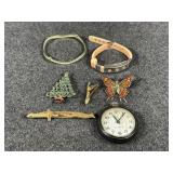 Womenï¿½s Holiday & Butterfly Pin, Dax Hand Watch