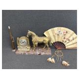 United Self Starting Horse Clock, Fan,